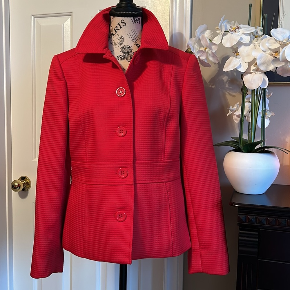 LOUBEN RED BLAZER Size 10 NWOT